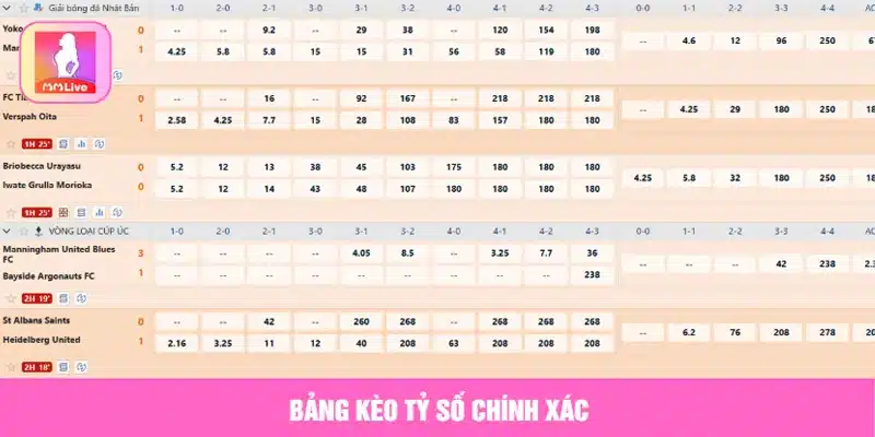 Hướng Dẫn Chơi Kèo Tỷ Số Chính Xác Chi Tiết Từ Cơ Bản Bảng kèo tỷ số chính xác