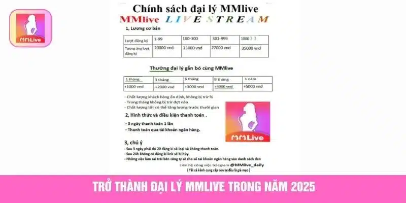 Đăng Ký Đại Lý MMLive Và Nhận Hoa Hồng Khủng Nhất 2025 Trở thành đại lý MMlive trong năm 2025