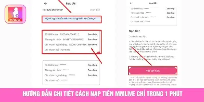 Cách nạp tiền MMlive chỉ trong 1 phút