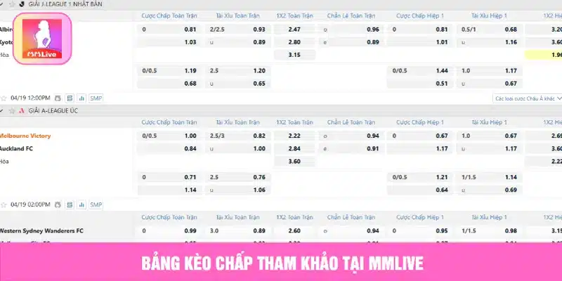 Cách Chơi Kèo Châu Á Chuyên Nghiệp Với Hướng Dẫn Chi Tiết Bảng kèo chấp tham khảo tại MMLive